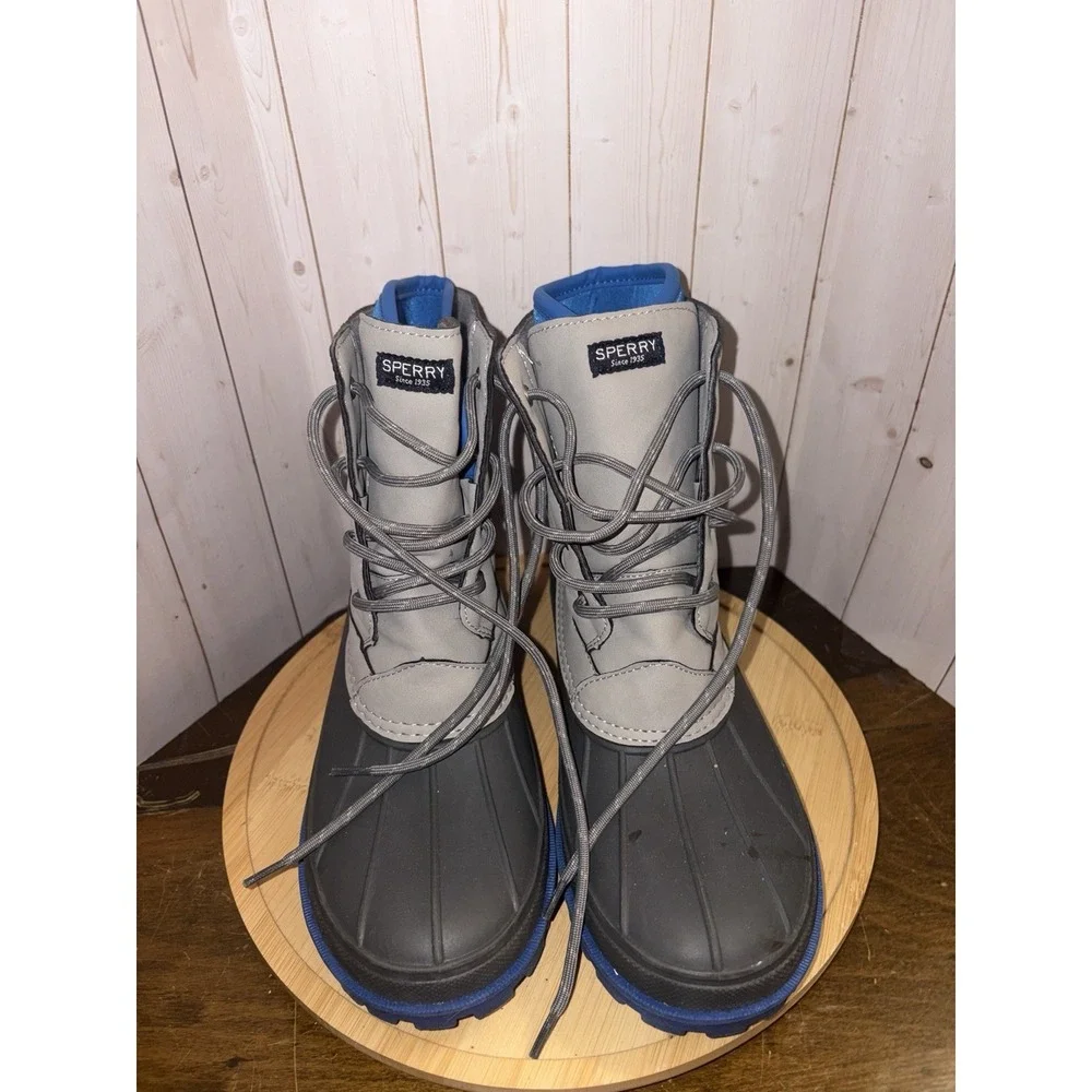 sperry harbor boot blue gray mens size 6